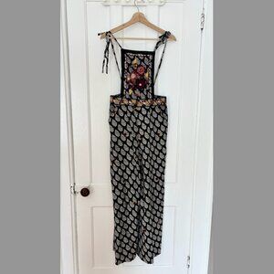 Like New Anthropologie Wide-Leg Embroidered Jumpsuit Size 2